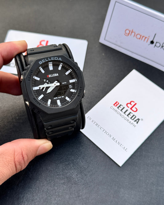 Bellada Slim (40mm) Sports Series - Dual Time - Water Resistant - Durable & Comfortable Straps