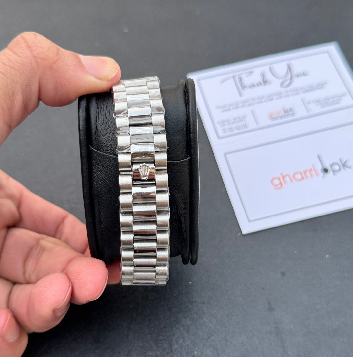 Luxury Oyster Edition - Black Sapphire - RLX Series - Heavy & Composed Chain - Crystal Finish