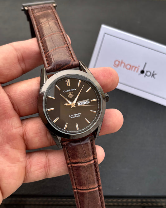 Premium Tag heuer Carrera Master Lock Edition - Metal Body - High Grade Leather straps