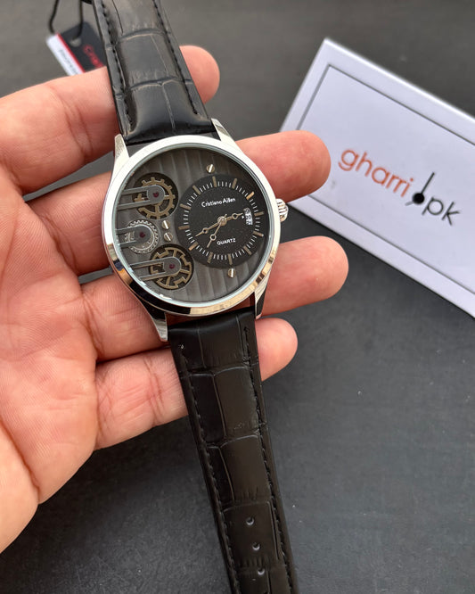 Premium Cristiano Aillen- Metal Body - High Grade Leather straps