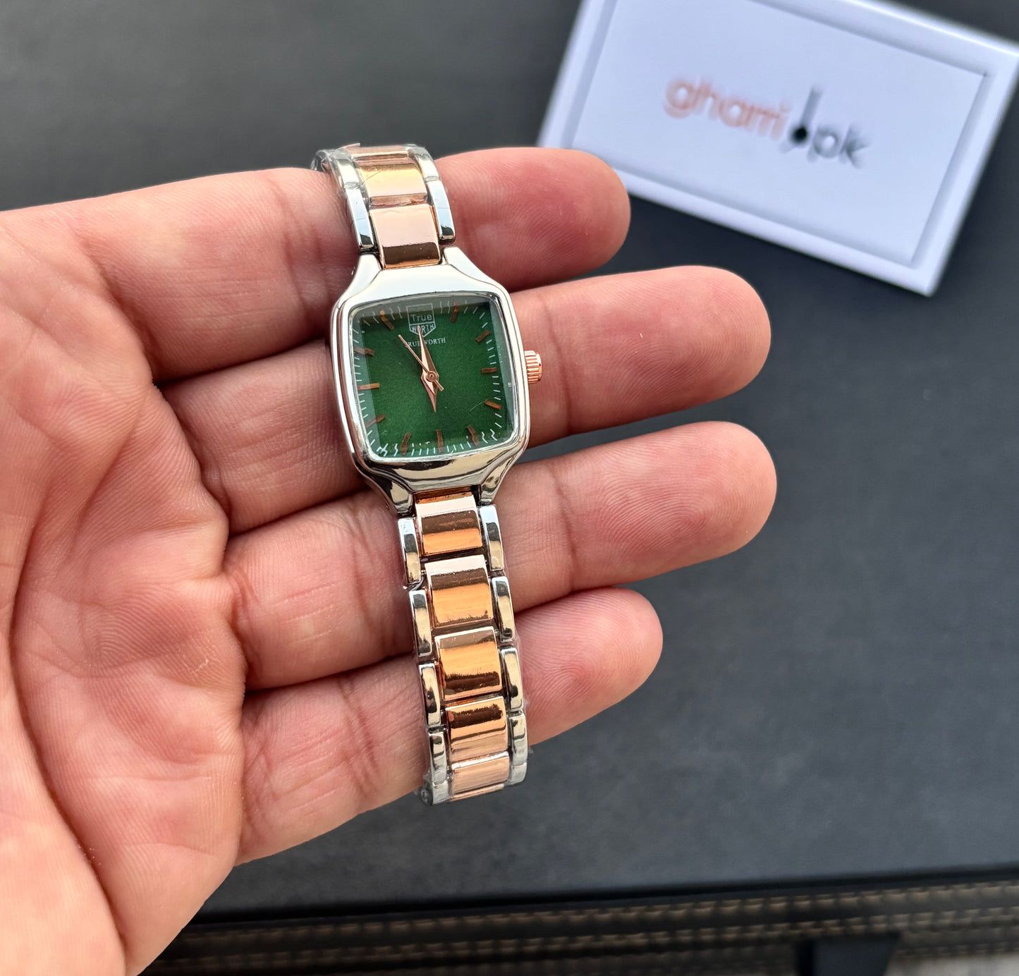 SquareAura - Original True Worth - Elegant & Premium - With Free Mystery Jewelry Box