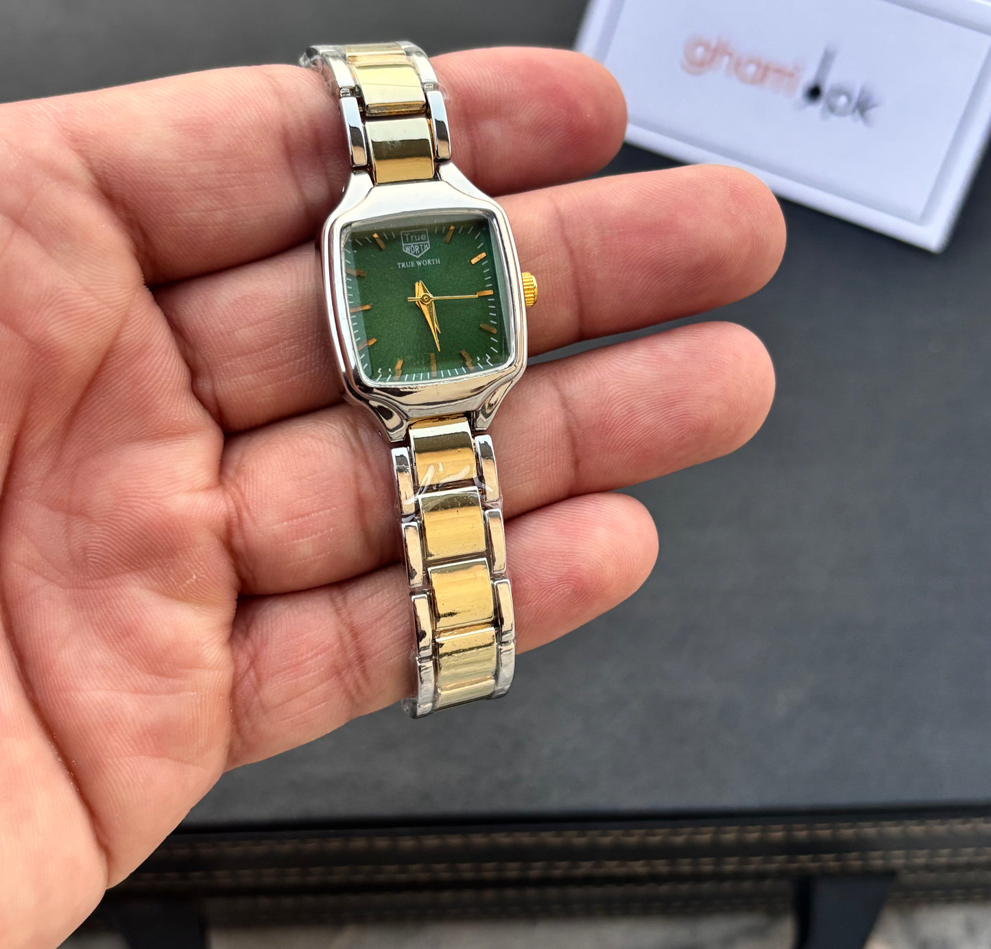 SquareAura - Original True Worth - Elegant & Premium - With Free Mystery Jewelry Box
