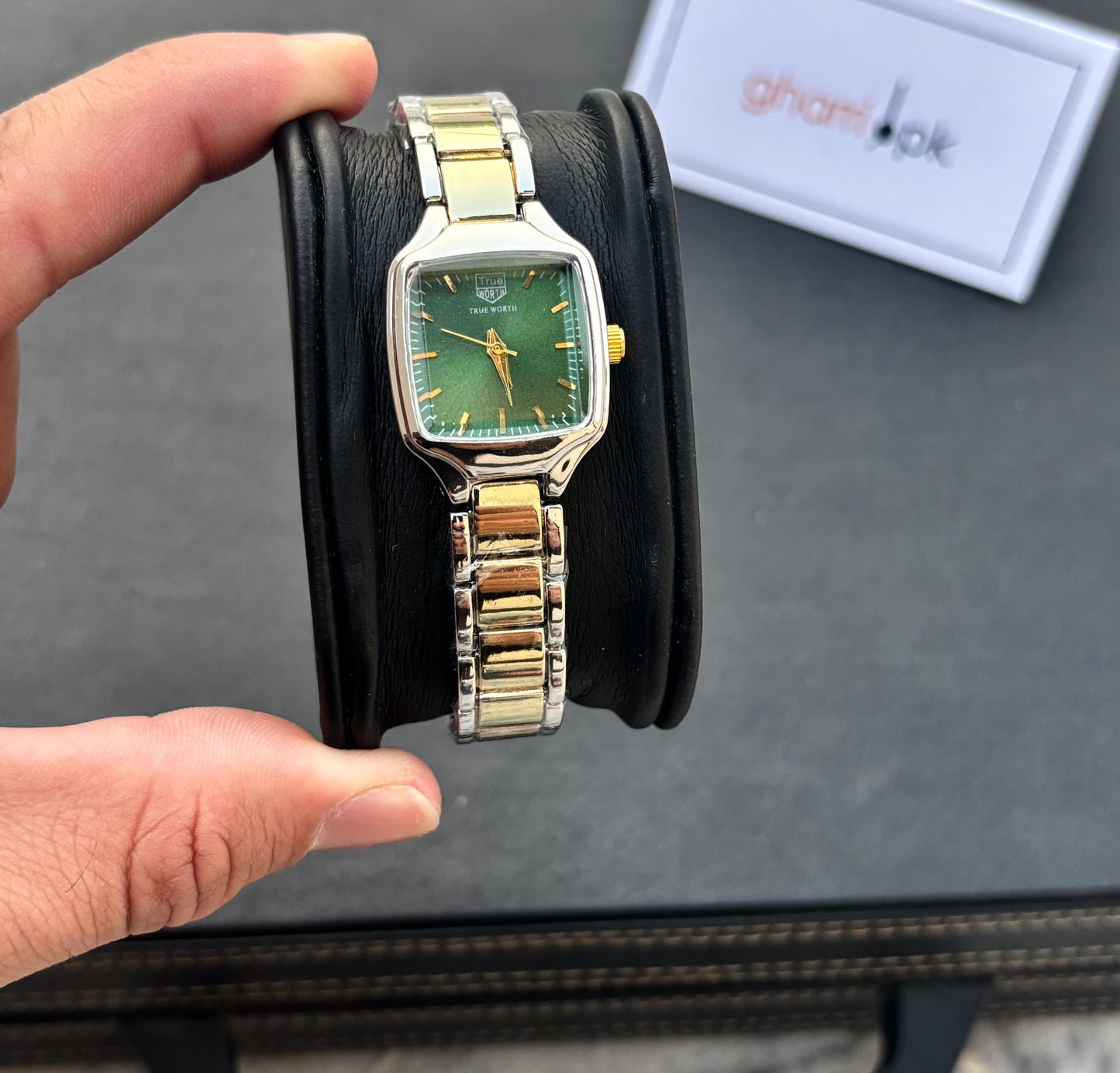 SquareAura - Original True Worth - Elegant & Premium - With Free Mystery Jewelry Box
