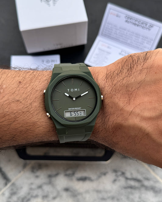 Pro 1.0 Edition - Latest TOMI Dual Time Model - Water Resistant Durable & Comfortable Straps