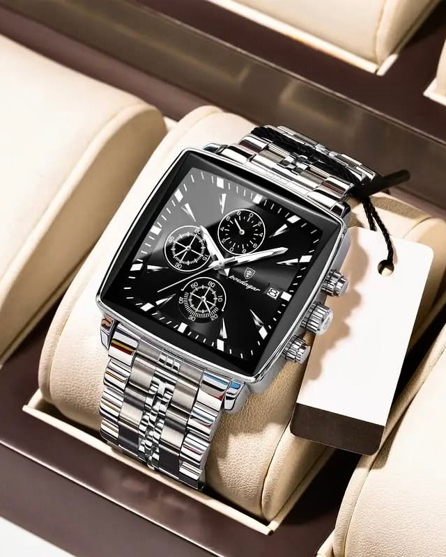 Elite Poedagar Chrono Model - Heavy Weight - Premium Mineral glass - Full Chronograph