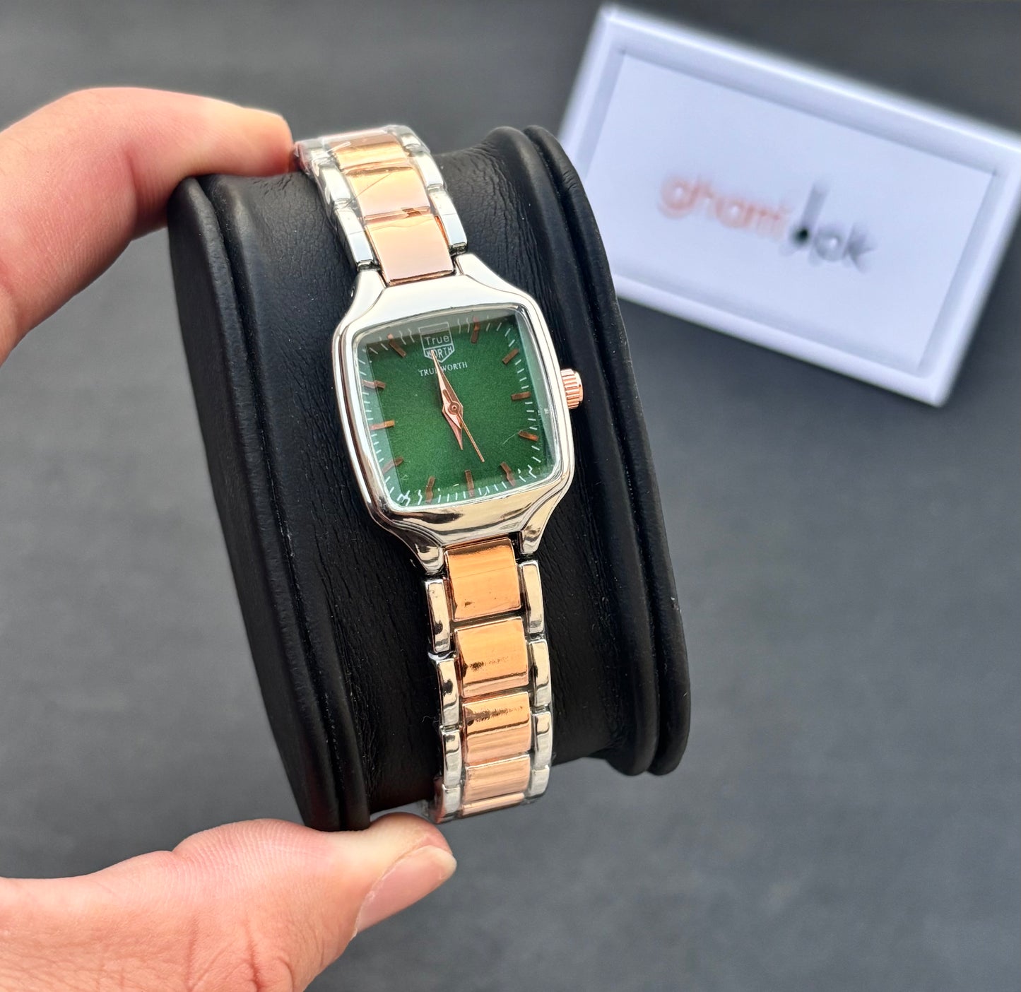 SquareAura - Original True Worth - Elegant & Premium - With Free Mystery Jewelry Box