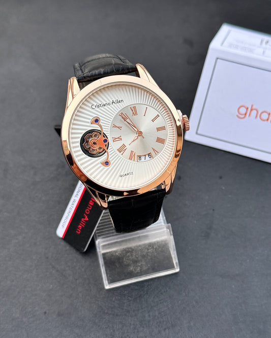 Premium Cristiano Aillen- Metal Body - High Grade Leather straps