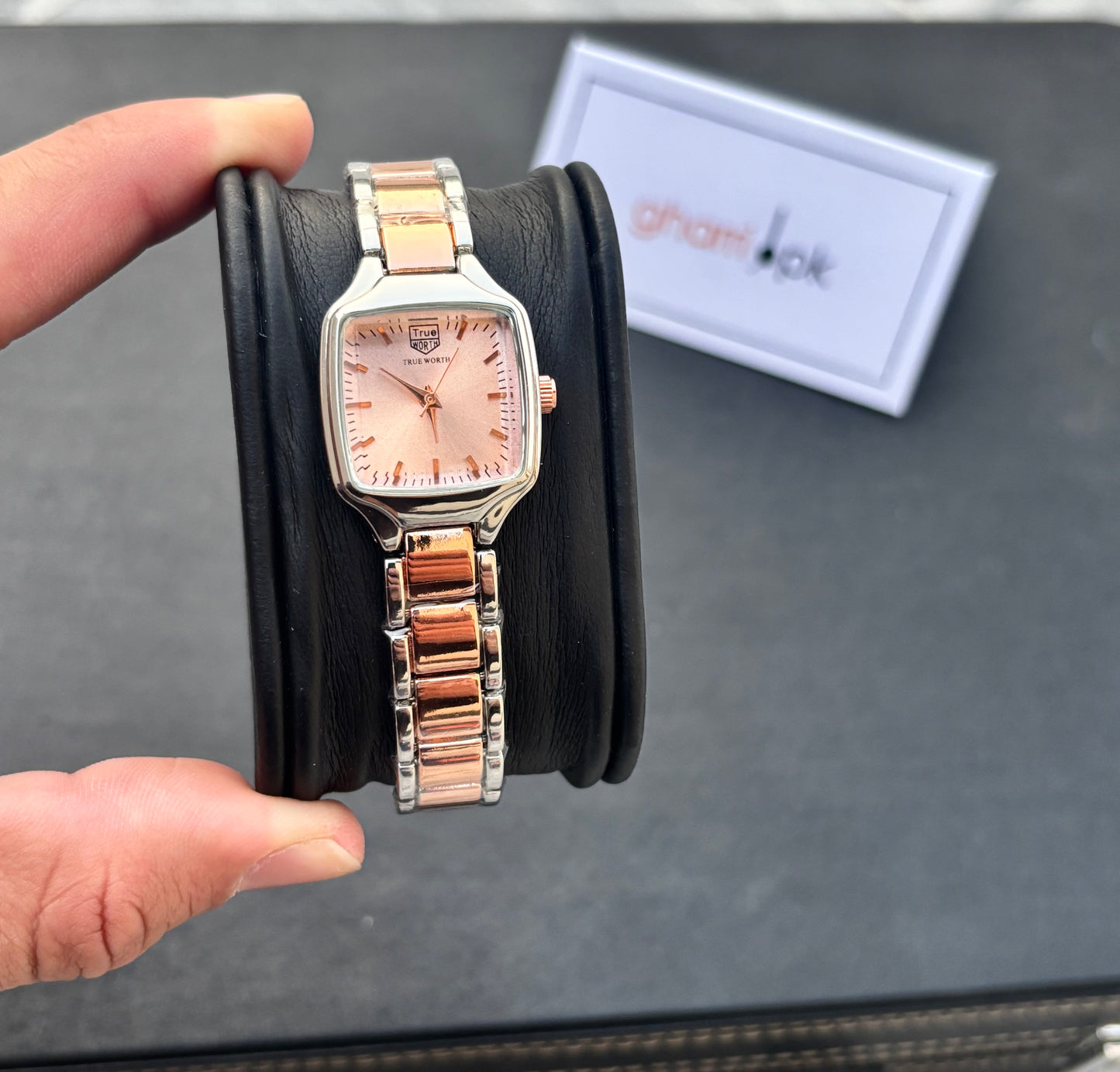 SquareAura - Original True Worth - Elegant & Premium - With Free Mystery Jewelry Box