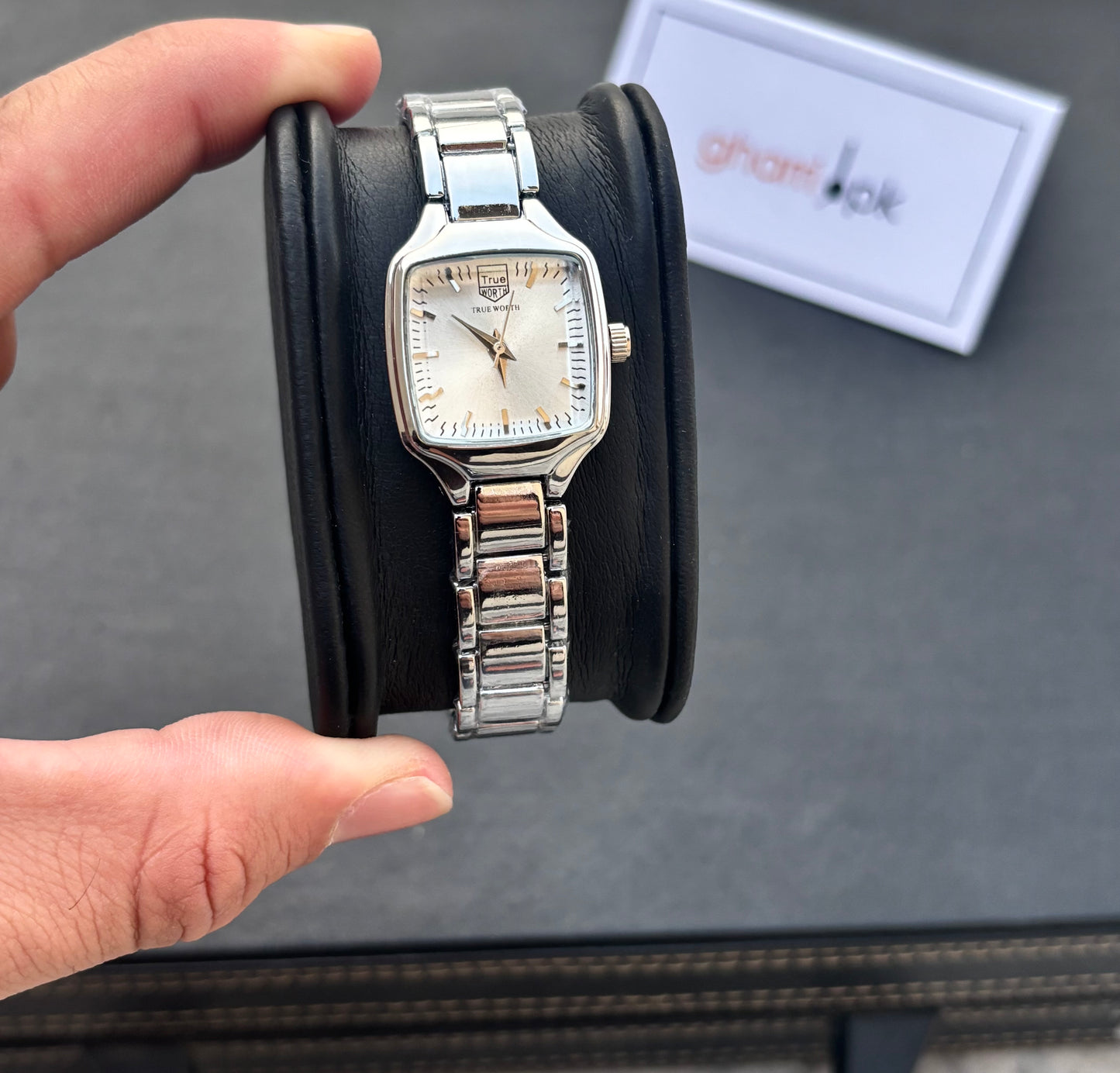 SquareAura - Original True Worth - Elegant & Premium - With Free Mystery Jewelry Box