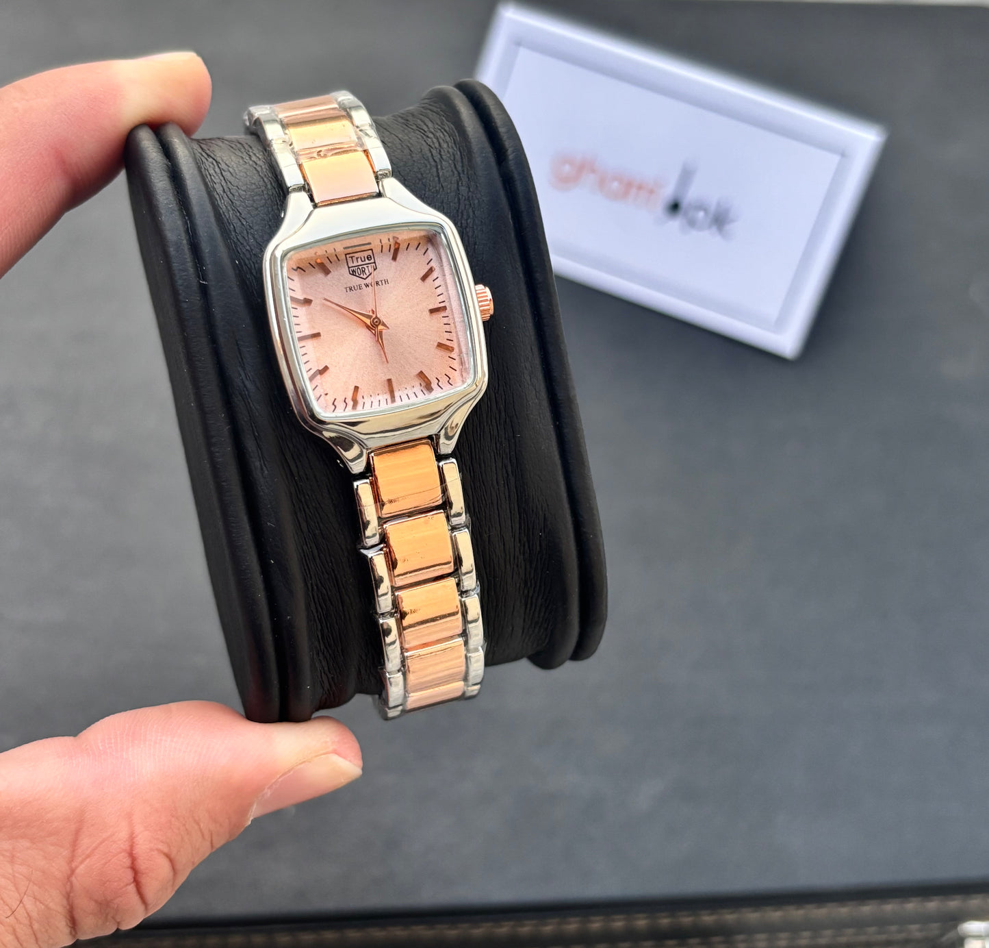 SquareAura - Original True Worth - Elegant & Premium - With Free Mystery Jewelry Box