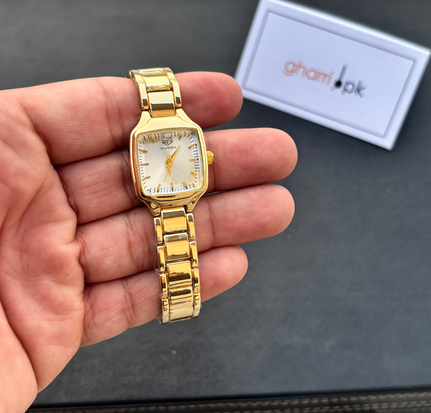 SquareAura - Original True Worth - Elegant & Premium - With Free Mystery Jewelry Box