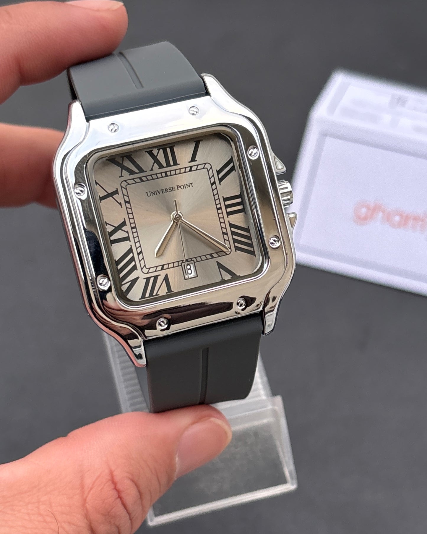 Retro Roman - With Date- Limited Edition Magnet Strap series - High Quality Ultra Comfortable Straps & Finish