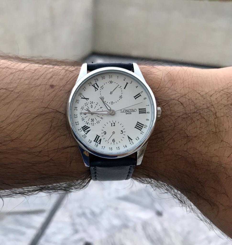Minimalistic LONGBO Series - Crystal Finish Dial - With additional pair of straps - 2025017