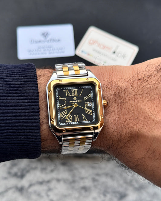 Roman Square - Premium Grade Series - Solid Chain & Lock - Original Diamond Blue