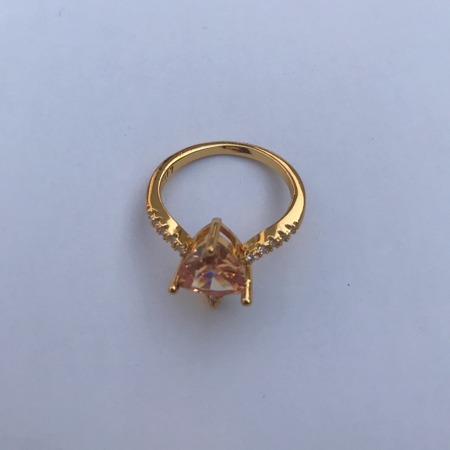 Signature Pear water drop Ring - Zircon Filling
