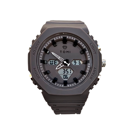 Rugged Edition - TOMI Dual Time Flagship Model - Water Resistant Durable & Comfortable Straps