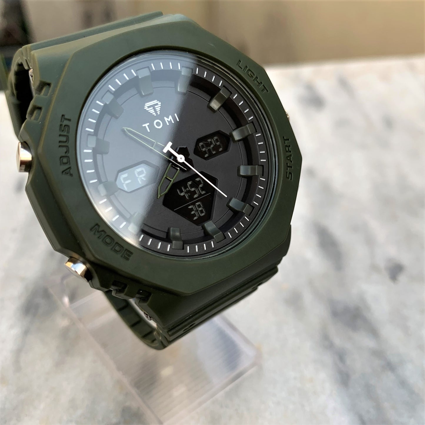 Rugged Edition - TOMI Dual Time Flagship Model - Water Resistant Durable & Comfortable Straps
