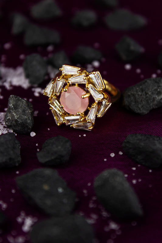 Signature Diamond cut Ring - One Carat Gold Plated