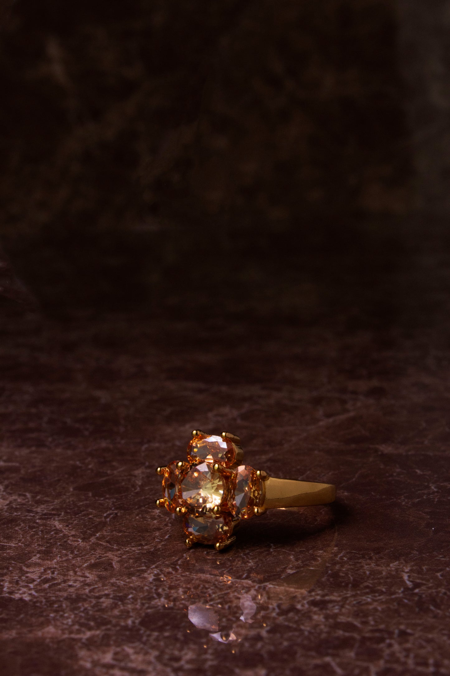 Special Sleek Design Ring - One Carat Gold Plated