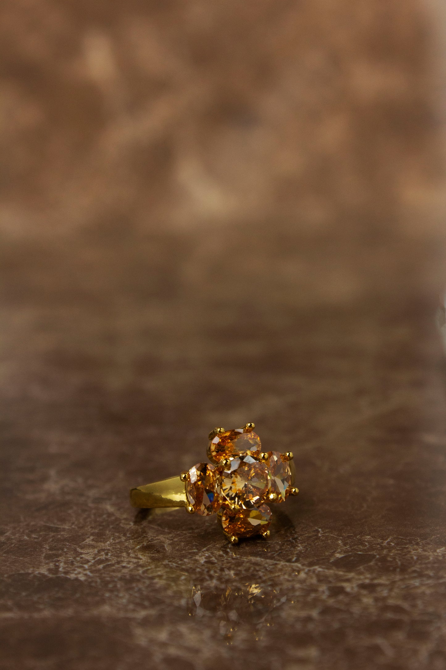 Special Sleek Design Ring - One Carat Gold Plated