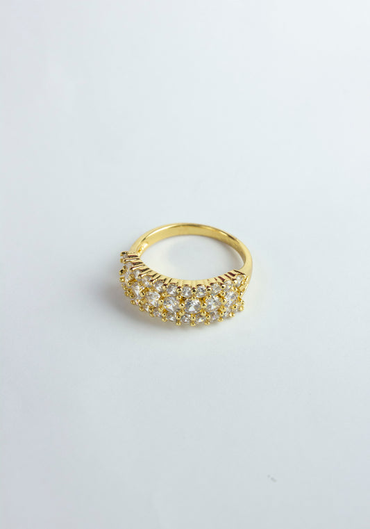 Special Diamond Design Ring - One Carat Gold Plated
