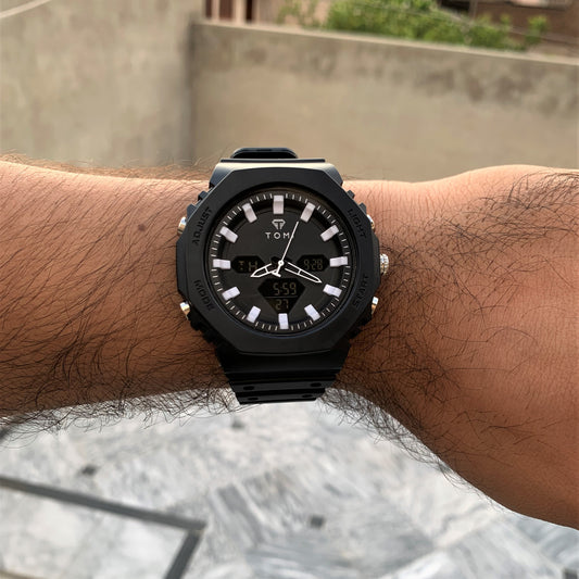 Rugged Edition - TOMI Dual Time Flagship Model - Water Resistant Durable & Comfortable Straps