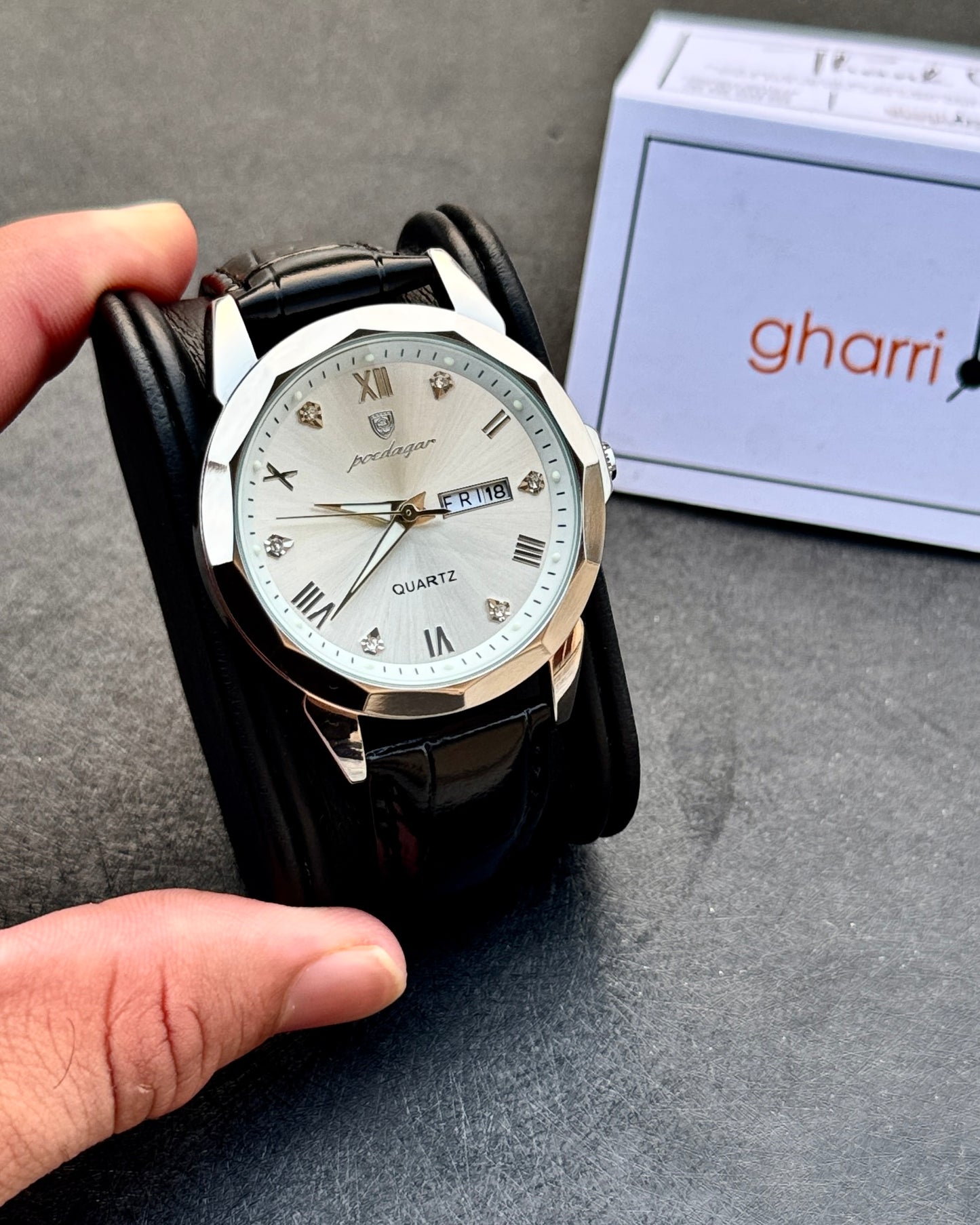 Poedagar OctaPrime series - High Grade Leather Strap - Ultra Premium Finish