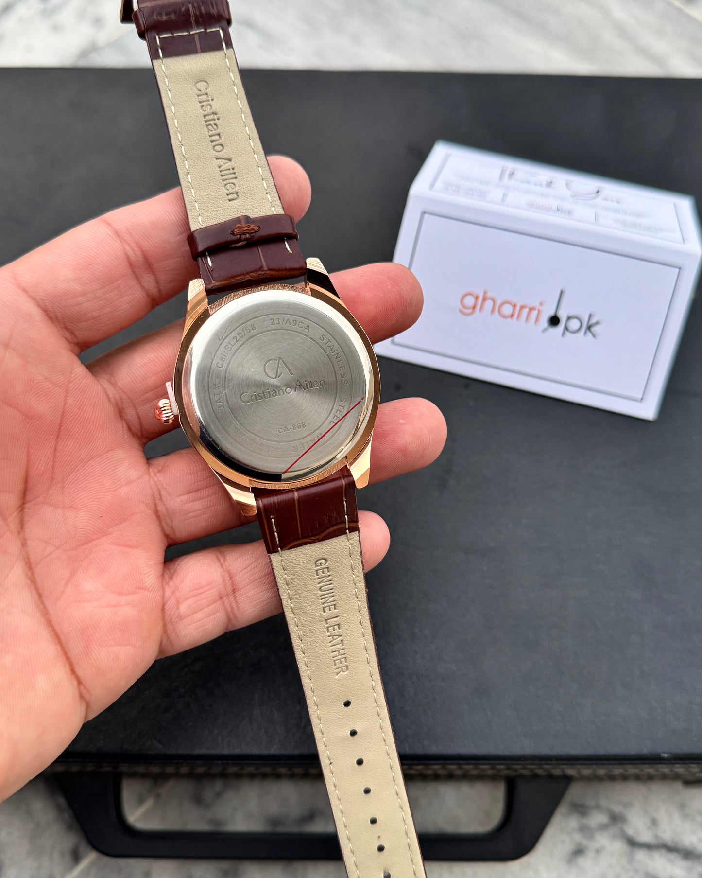 Premium Cristiano Aillen- Metal Body - High Grade Leather straps