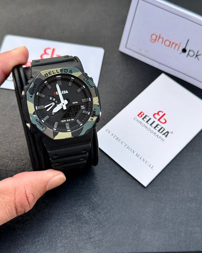 Bellada Slim (40mm) Sports Series - Dual Time - Water Resistant - Durable & Comfortable Straps