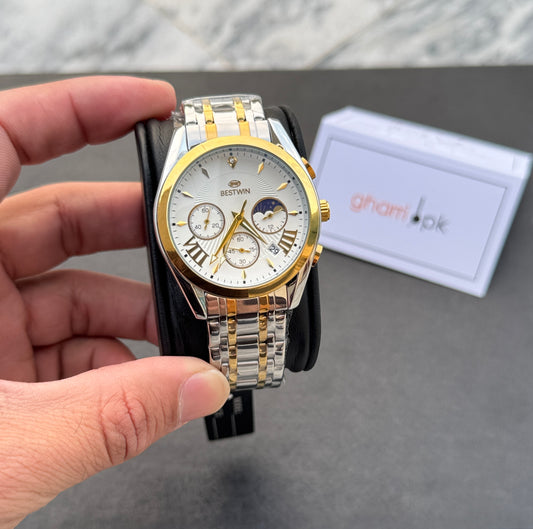 Original Bestwin - Heavy Weight Series - Mineral glass - Full Chronograph & Moongraph -
