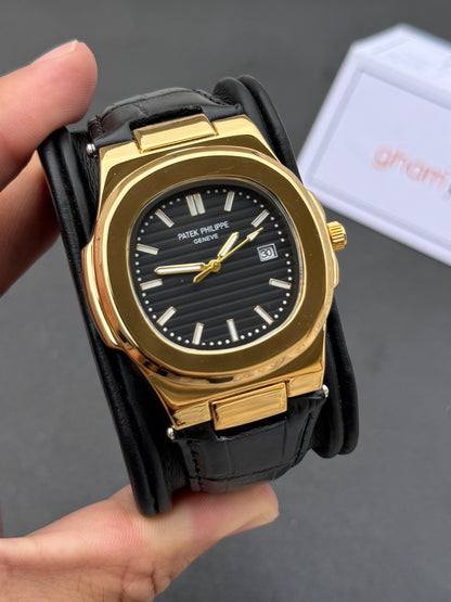 Patek phillipe- High Grade Leather Strap - Ultra Premium Finish