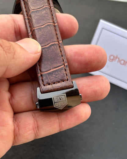 Premium Tag heuer Carrera Master Lock Edition - Metal Body - High Grade Leather straps