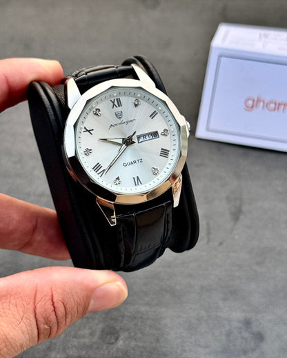 Poedagar OctaPrime series - High Grade Leather Strap - Ultra Premium Finish