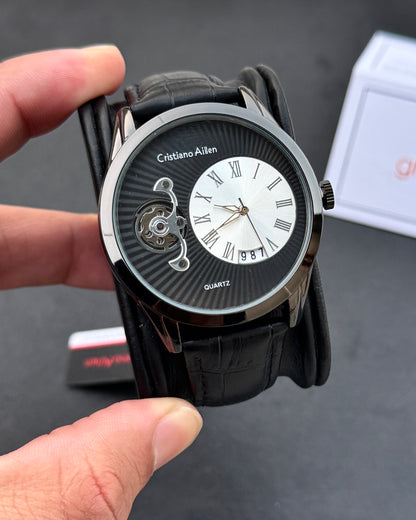 Premium Cristiano Aillen- Metal Body - High Grade Leather straps