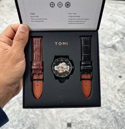 TOMI FaceGear - BLACK Skeleton Edition - Dual Strap