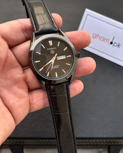 Premium Tag heuer Carrera Master Lock Edition - Metal Body - High Grade Leather straps