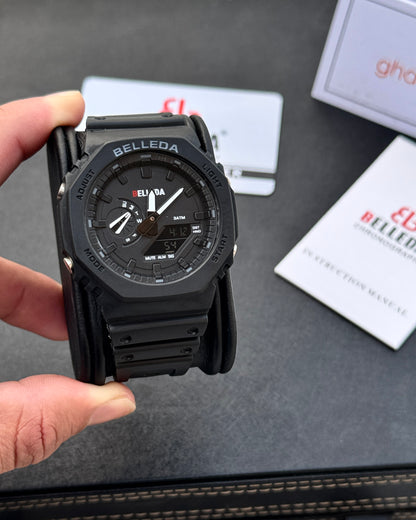 Bellada Slim (40mm) Sports Series - Dual Time - Water Resistant - Durable & Comfortable Straps