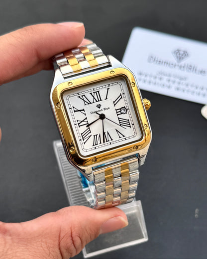 Roman Square - Premium Grade Series - Solid Chain & Lock - Original Diamond Blue