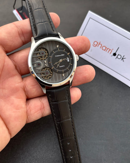 Premium Cristiano Aillen- Metal Body - High Grade Leather straps