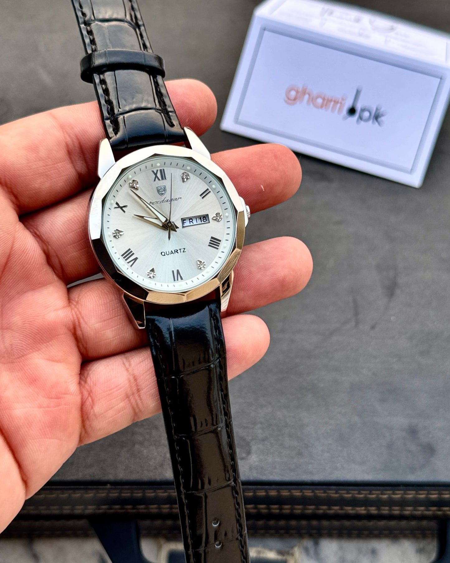 Poedagar OctaPrime series - High Grade Leather Strap - Ultra Premium Finish