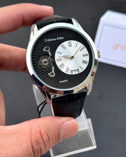 Premium Cristiano Aillen- Metal Body - High Grade Leather straps