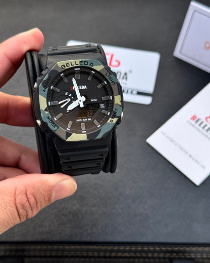 Bellada Slim (40mm) Sports Series - Dual Time - Water Resistant - Durable & Comfortable Straps