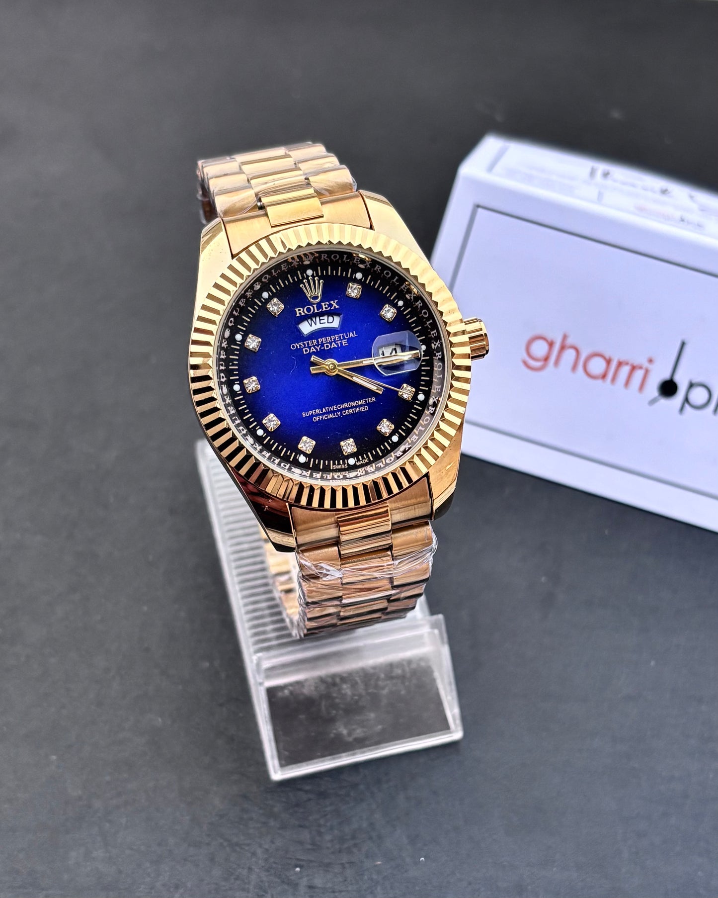 Luxury Oyster Edition - RLX Series - Heavy & Composed Chain - Crystal Finish