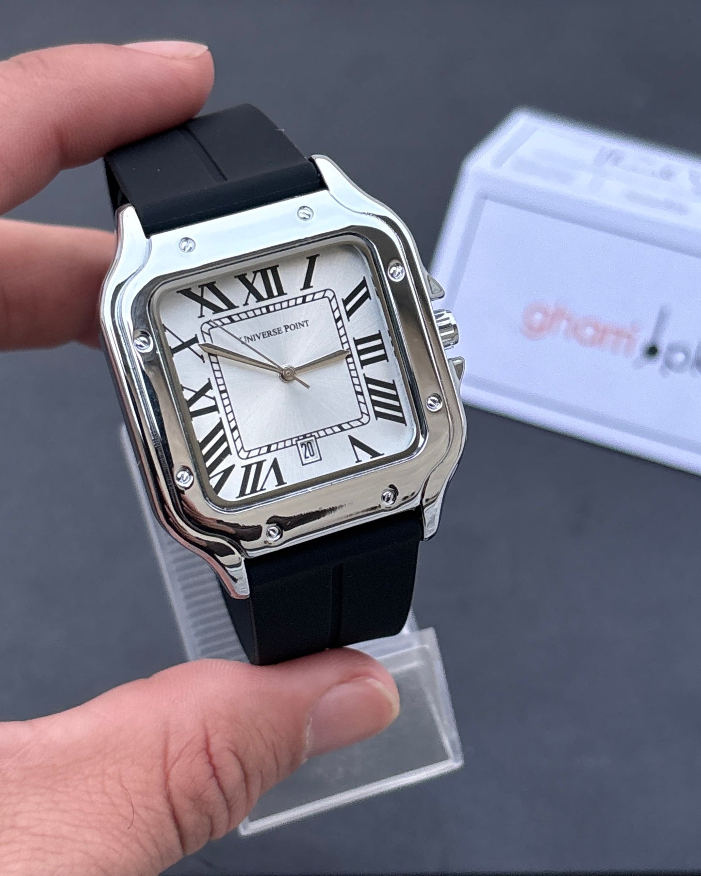 Retro Roman - With Date- Limited Edition Magnet Strap series - High Quality Ultra Comfortable Straps & Finish