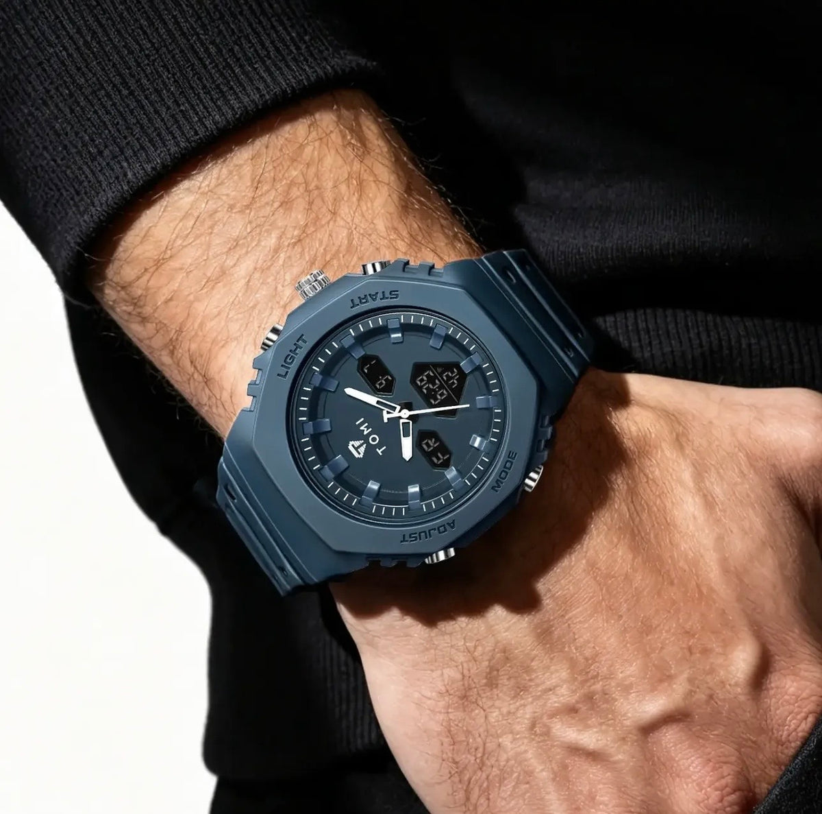 Rugged Edition - TOMI Dual Time Flagship Model - Water Resistant Durable & Comfortable Straps