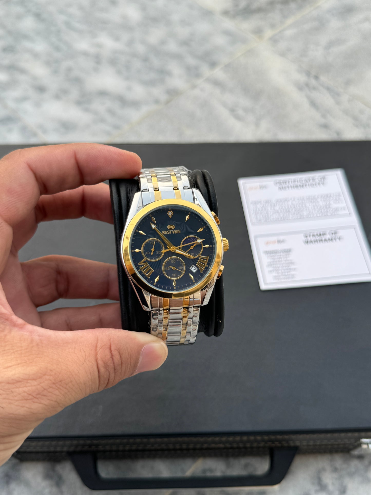 Original Bestwin - Heavy Weight Series - Mineral glass - Full Chronograph & Moongraph -