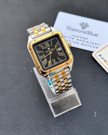 Roman Square - Premium Grade Series - Solid Chain & Lock - Original Diamond Blue