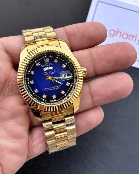 Luxury Oyster Edition - RLX Series - Heavy & Composed Chain - Crystal Finish