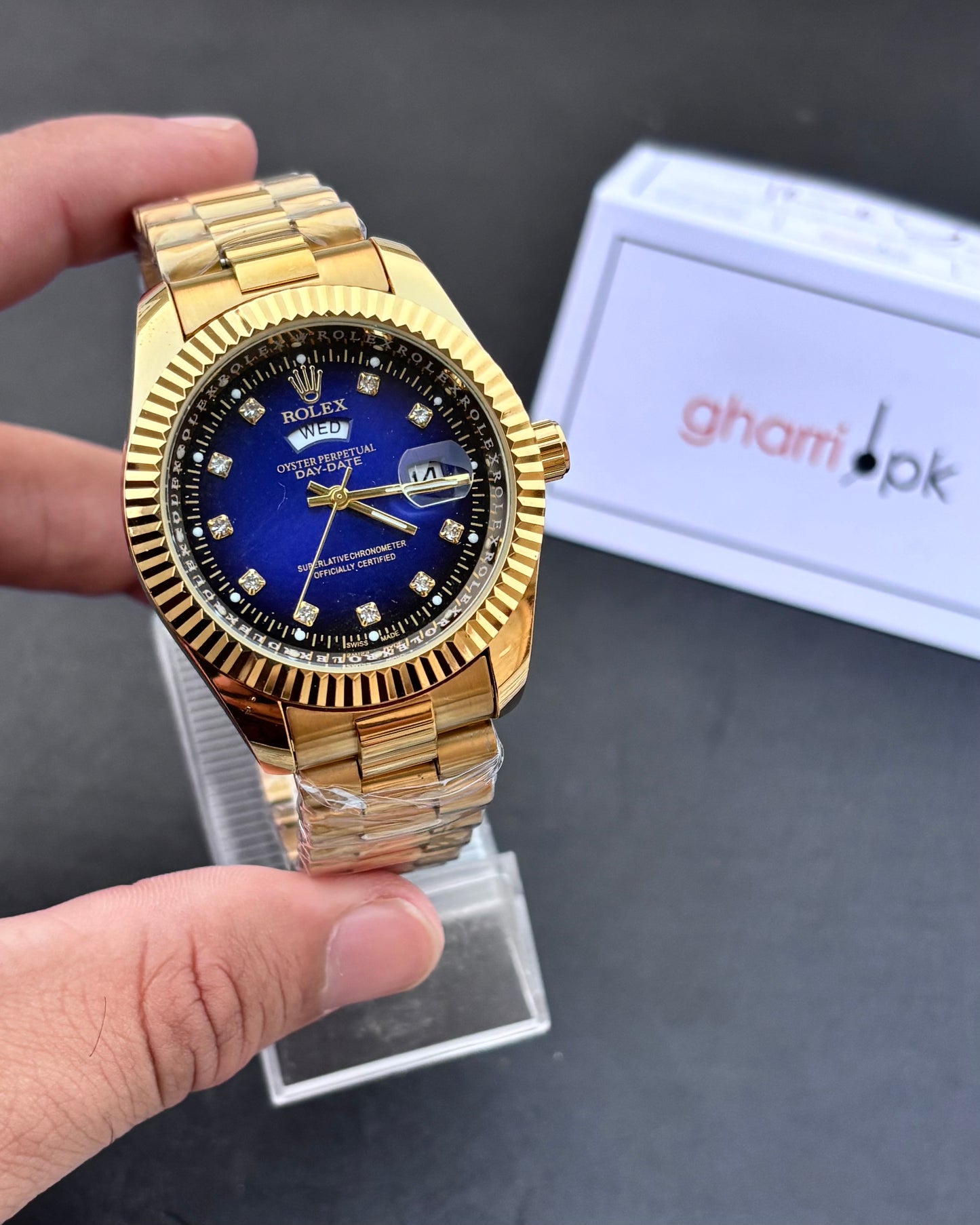 Luxury Oyster Edition - RLX Series - Heavy & Composed Chain - Crystal Finish