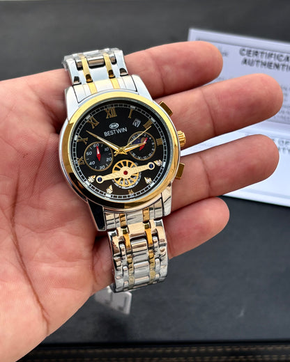 Limited Edition Series - Ultra High Quality Chain & Lock - Original BESTWIN - Full Chronograph